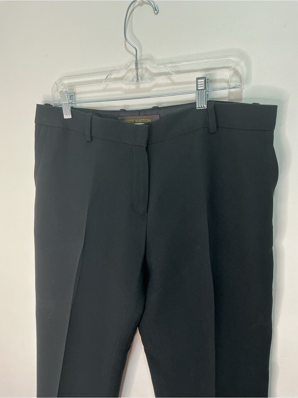 Louis Vuitton Uniformes straight leg  Dress Pants Black Trousers 42 careerwear - Picture 3 of 9
